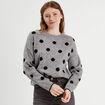 Pull manches longues gris foncé femme