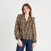 Blouse manches longues vert kaki femme