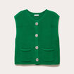 Gilet sans manches vert fonc&eacute; femme