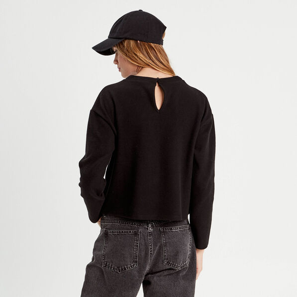 t shirt col details bijoux noir femme T-shirt col détails bijoux noir femme