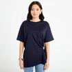 T-shirt &agrave; fronces avec bijou bleu marine femme