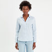 Chemise manches longues bleu ciel femme