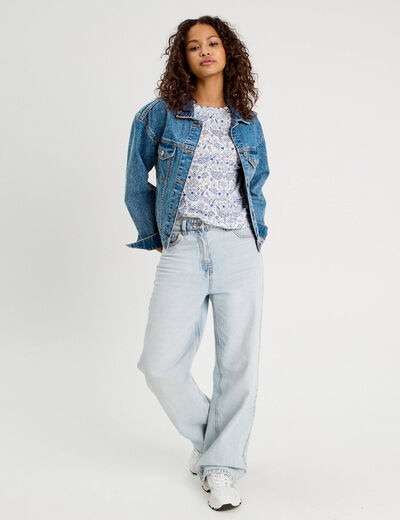 T-shirt manches courtes blanc femme
