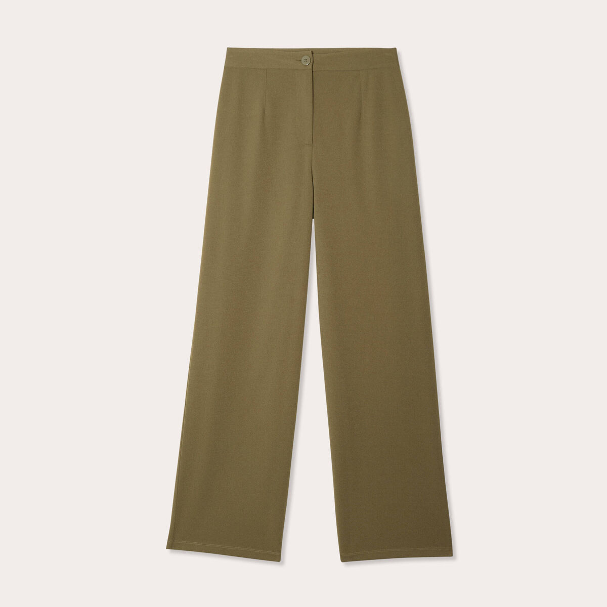 Pantalon large vert kaki femme