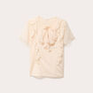 Blouse volants ecru femme