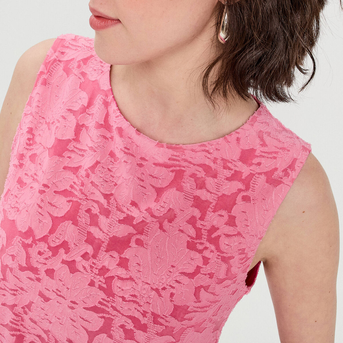 Top sans manches rose femme