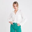 Chemise manches longues ecru femme