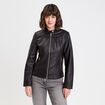 Veste droite zippée noir femme