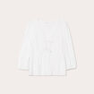 Blouse avec noeuds ecru femme
