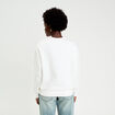 Sweat col rond manches longues ecru femme