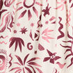 Robe longue évasée ouvertures rose femme