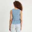 Blouse nouée bleu femme