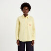 Chemise oversize manches longues jaune femme