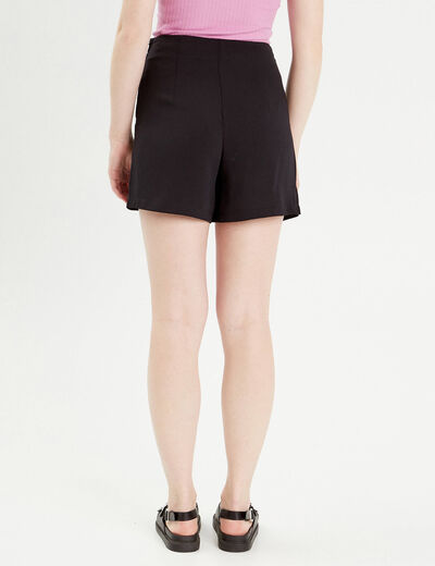 Jupe-short droite noir femme