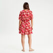 Robe chemise évasée fluide rose femme