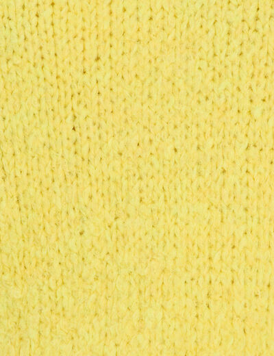 Pull manches longues jaune femme