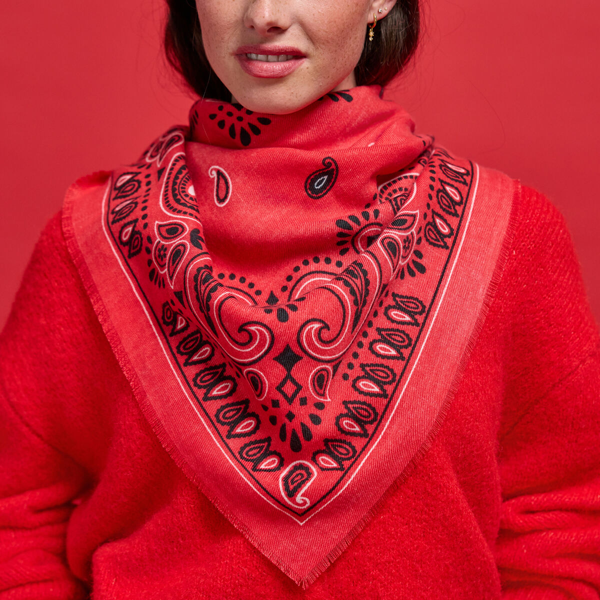 Foulard rouge femme