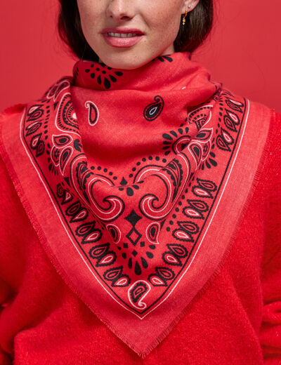 Foulard rouge femme