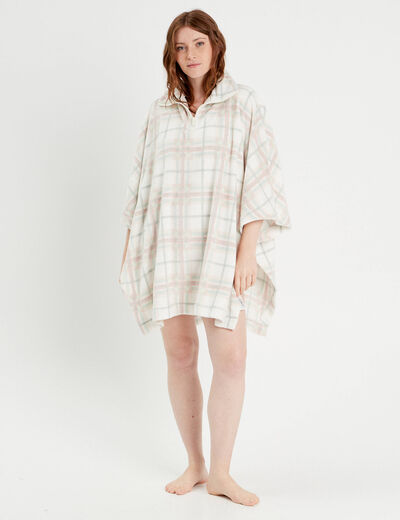 Cape longue zippée blanc femme