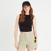 Débardeur cropped noir femme