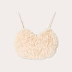 Crop top volants ecru femme