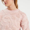 Pull manches longues rose clair femme