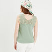 Débardeur dos crochet vert olive femme