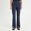 Pantalon bootcut à pont bleu marine femme