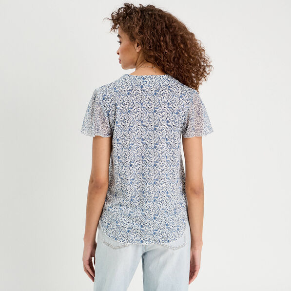 Blouse Fanny - manches courtes blanc femme