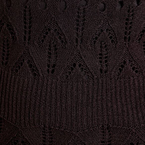 Robe pull évasée ajourée noir femme