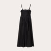 Robe longue patineuse bustier noir femme