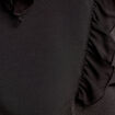 Blouse volants noir femme