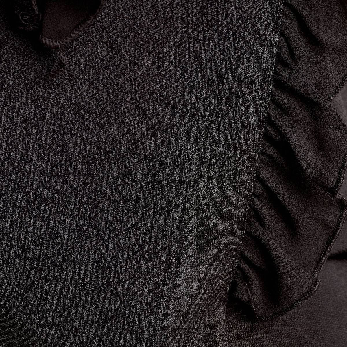 Blouse volants noir femme