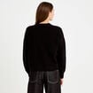 Pull col rond noir femme