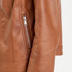 Veste droite zippée beige femme