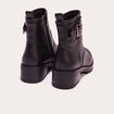 Bottines &agrave; talons et boucles noir femme