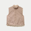 Veste r&eacute;versible sans manches beige femme