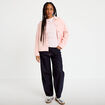 T-shirt ajust&eacute; col bateau sans manches rose clair femme