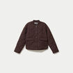 Veste ample manches longues marron fonc&eacute; femme
