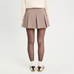 Jupe évasée plissée beige femme