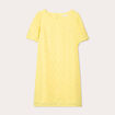 Robe droite manches courtes jaune pastel femme
