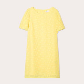 robe droite manches courtes jaune pastel femme Robe droite manches courtes jaune pastel femme