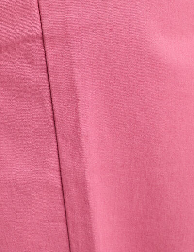 Pantalon chino 7/8ème vieux rose femme
