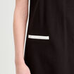 Robe droite manches courtes noir femme