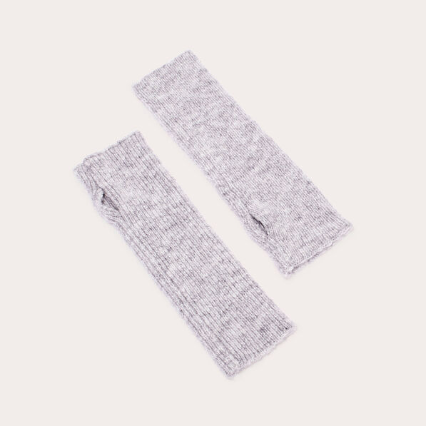 Mitaines longues gris clair femme