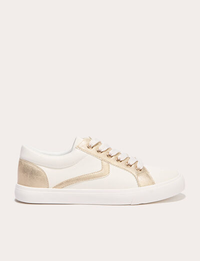 Sneakers plates ecru femme
