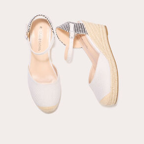 Espadrilles compensées sable femme