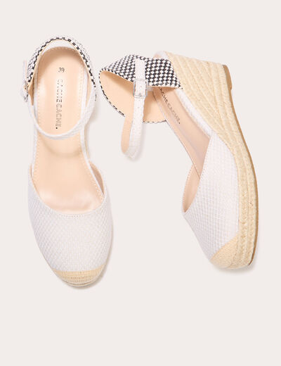 Espadrilles compensées sable femme