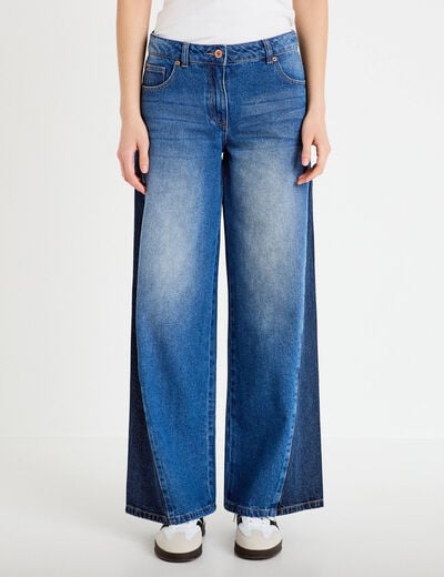 Jean flare taille basse denim double stone femme