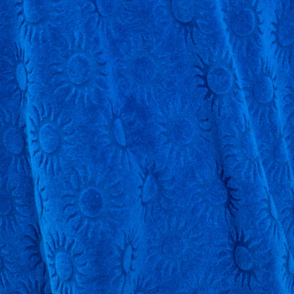 Poncho de plage capuche bleu electrique femme